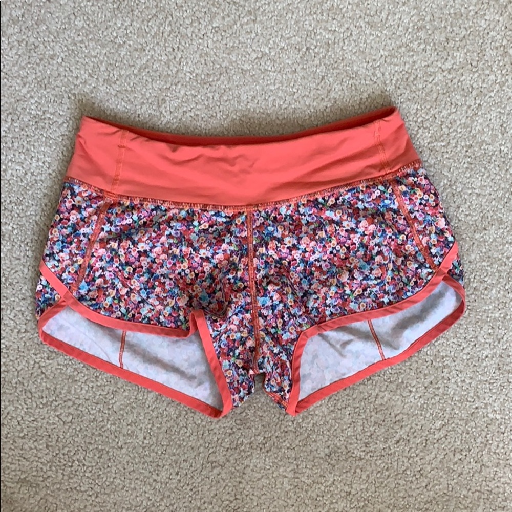 Lululemon floral speed shorts